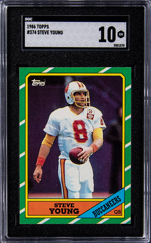 1986 Topps 374 Steve Young SGC 10 Rookie Card